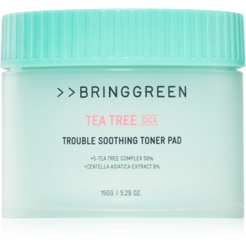 BRINGGREEN Tea Tree Cica Trouble Soothing Toner Pad dischete de tonifiere cu efect calmant - imagine 2